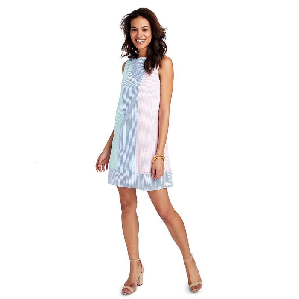 Vineyard Vines Party Searsucker Shift Dress Size 10